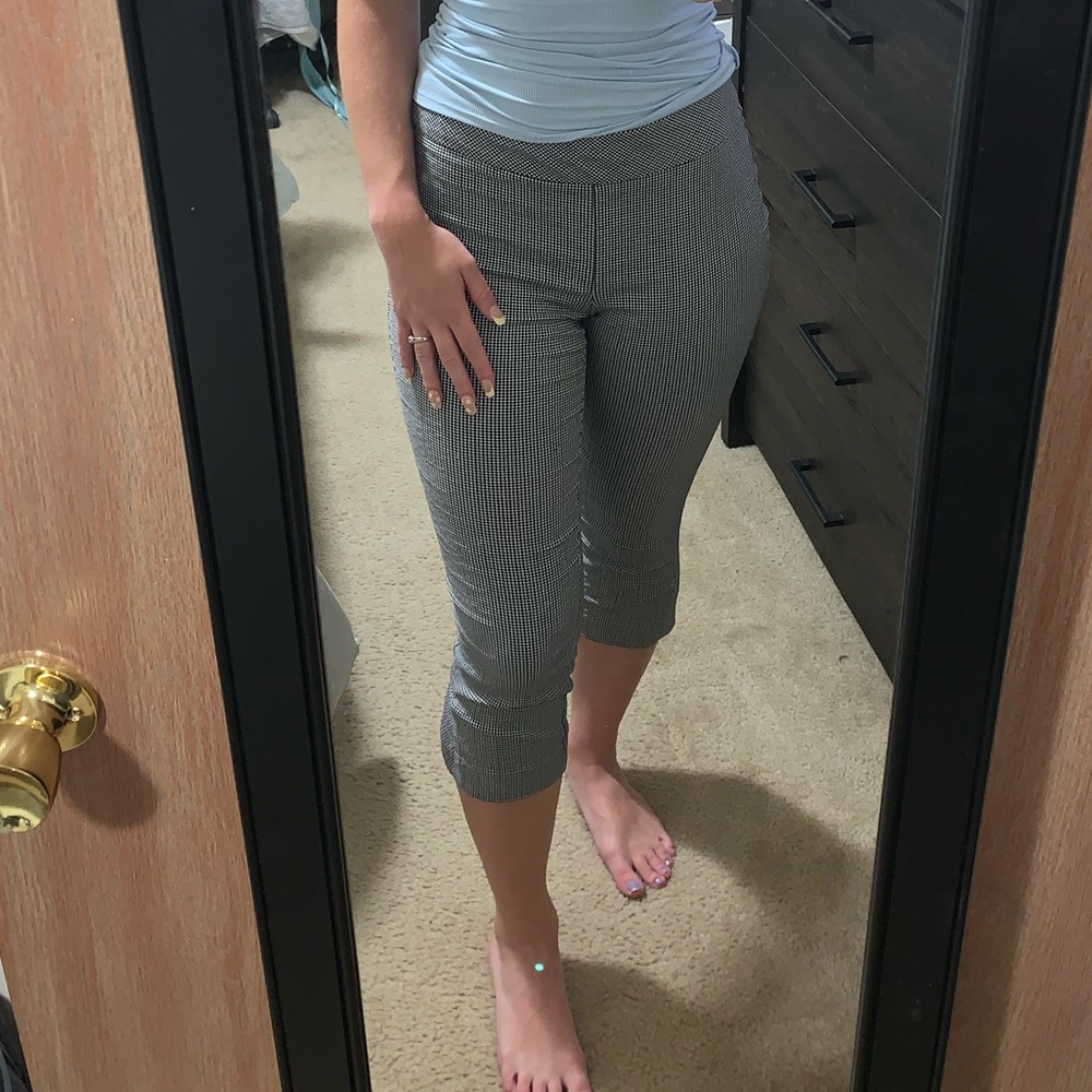 Black and White Checker Dress Pants
